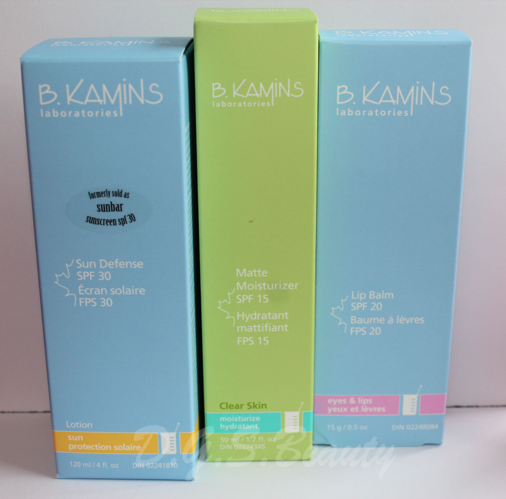 B. Kamins Sun Defense SPF 30, Matte Moisturizer SPF 15, and Lip Balm SPF 20 Review